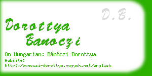 dorottya banoczi business card